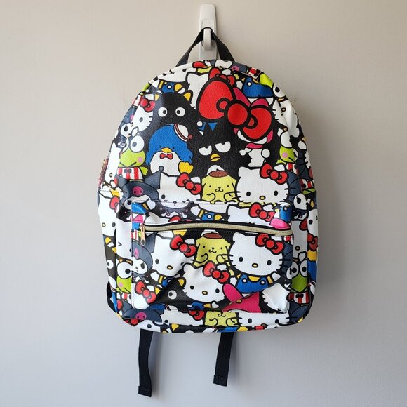 Hello Kitty and Friends Kids Backpack | Faux Leather Zipper Pocket | NEW - Picture 1 of 8